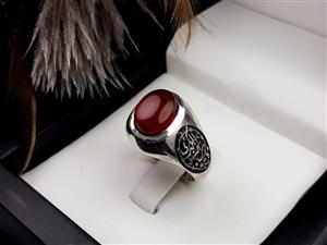 انگشتر مردانه عقیق یمنی سرخ کد 2066