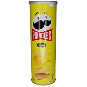 چیپس پرینگلز pringles مدل پنیری چیزی چیز cheesy cheese وزن 165 گرم