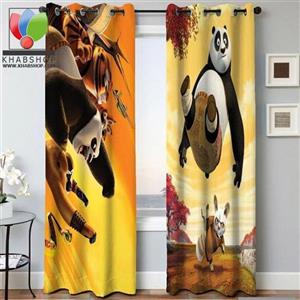 پرده ساتن سه بعدی گلزار مدل پاندا کونگ فوکار