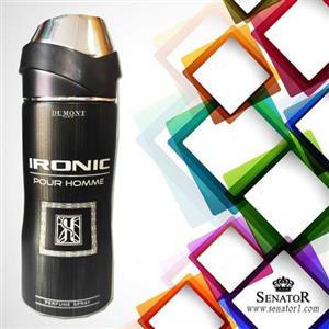 اسپری بدن مردانه دمونت پاریس ایرونیک dumont paris ironic spray حجم 200 میلی لیتر