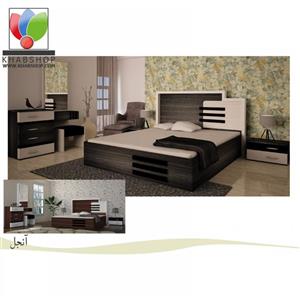 تخت خواب دو نفره کارا چوب مدل آنجل