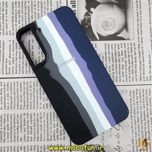 قاب گوشی Galaxy S22 Plus سامسونگ سیلیکونی اورجینال آبرنگی رنگین کمانی پاک کنی درجه یک زیربسته محافظ لنز دار کد 16