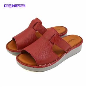 دمپایی زنانه کمند رنگ زرشکی