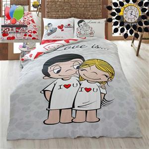 روتختی سه بعدی دو نفره طرح LOVE IS