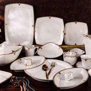 سرویس چینی پردیس پرنس طلایی 105 پارچه کد 2017b