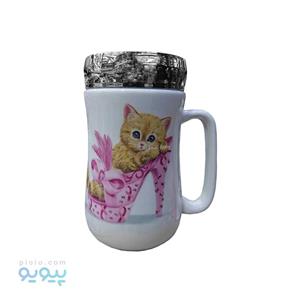 ماگ سرامیکی طرح کفش و گربه