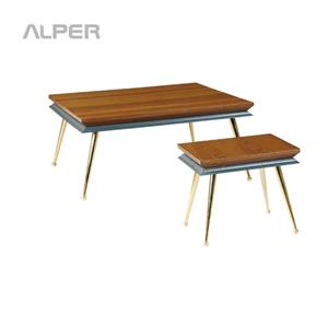 میز جلو مبلی چوبی پایه فلزی آلپر مدل AMN-1502WI 