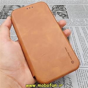 کیف گوشی موبایل iPhone 14 Pro Max آیفون کلاسوری اورجینال دادوو Dadoo مدل SPORT 2023 قهوه ای روشن کد 43