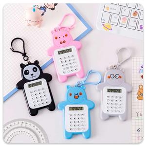 ماشین حساب سرکلیدی منگوله دار و بازی ماز سیلیکونی طرح خرگوش و توت فرنگی