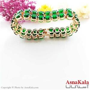 دستبند زنانه نگین دار سبز برند ژوپینگ کد DSB1804W