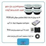 پک کامل چراغ توکار استخری برای استخرهای تا 35 متر مربع ( تا ابعاد 8 متر در 4.5 متر )