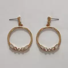 گوشواره زنانه نگین دار مدل SE1018