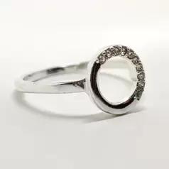 انگشتر زنانه استیل نگین دار مدل SR1004