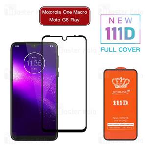 محافظ صفحه شیشه ای تمام صفحه تمام چسب موتورولا Motorola One Macro / Moto G8 Play 111D Glass...