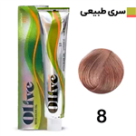 رنگ مو الیو بلوند روشن olive شماره 8