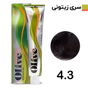 رنگ مو الیو قهوه ای زیتونی متوسط olive شماره 4.3 