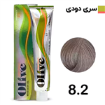 رنگ مو الیو بلوند دودی روشن olive شماره 8.2