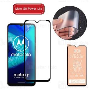 گلس سرامیکی مات موتورولا Motorola Moto G8 Power Lite Matte Ceramic Full Screen Glass... 