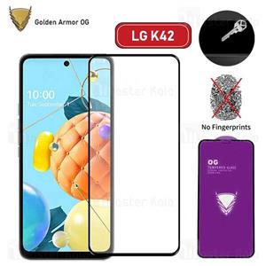 محافظ صفحه شیشه ای تمام صفحه تمام چسب OG ال جی LG K42 OG 2.5D Glass...