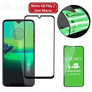 محافظ صفحه نانو سرامیک تمام صفحه و تمام چسب موتورولا Motorola Moto G8 Play / One Macro Glass...