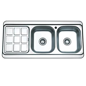 سینک ظرفشویی دو لگن T&D مدل TD317E