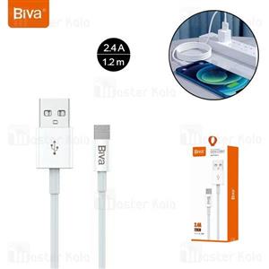 کابل میکرو یو اس بی بیوا Biva C-10V طول 1.2 متر شدت جریان 2.4 آمپر...