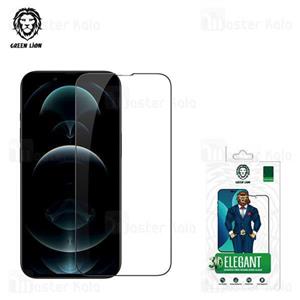 گلس تمام صفحه تمام چسب آیفون گرین لاین Apple iPhone 14 Plus Green Lion 3D Elegant...