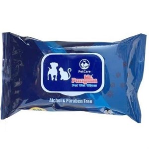 دستمال مرطوب سگ و گربه مستر پنگوئن مدل Wet Wipes (50 عددی)