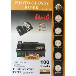 فتوگلاسه 150 گرم 100برگی A4 - Unik
