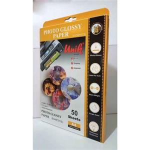 فتوگلاسه 115 گرم پشت چسبدار 50برگی A4 - Unik