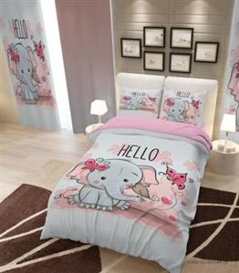 روتختی دخترانه بچه گانه با طرح فیل مدل Hello
