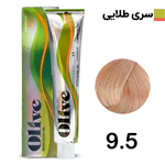 رنگ مو الیو بلوند طلایی روشن olive شماره 9.5