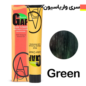 رنگ مو گپ واریاسیون سبز