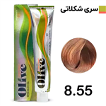 رنگ مو الیو بلوند شکلاتی خیلی روشن olive شماره 8.55