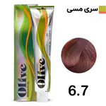 رنگ مو الیو بلوند مسی تیره olive شماره 6.7