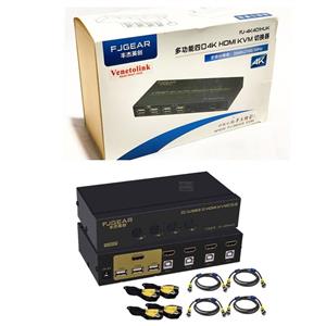 سوییچ 4 پورت KVM HDMI مدل HK401 اتوماتیک USB