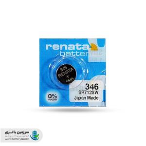 باتری ساعت اکسید نقره 346 مدل SR712SW ظرفیت 10mAh ولتاژ 1.55v ساخت سوئیس رناتا