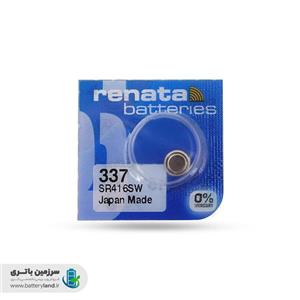 باتری ساعت اکسید نقره 337 مدل SR416SW ظرفیت 8mAh ولتاژ 1.55v ساخت سوئیس رناتا