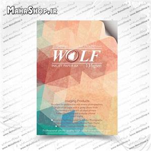 کاغذ گلاسه A4 پشت چسب دار 135 گرمی 50 برگی Wolf