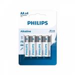 باتری نیم قلم فیلیپس آلکالاین Alkaline LR03A4B/40 AAA بسته 4 عددی