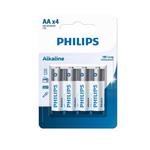 باتری قلمی فیلیپس آلکالاین Alkaline LR6A4B/40 AA بسته 4 عددی