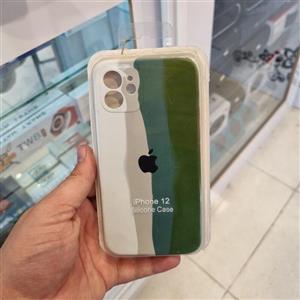 قاب سیلیکونی اورجینال رنگین کمانی محافظ لنزدار iPhone 12