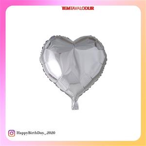 بادکنک فویلی قلب نقره ای