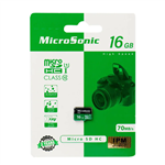 رم micro SD میکروسونیک U1 C10 70MB/s ظرفیت ۱۶ گیگ