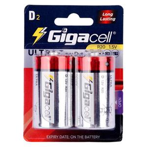 باتری دوتایی بزرگ Gigacell Ultra Heavy Duty R20 1.5V D