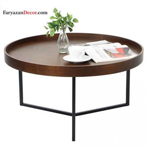 میز جلو مبلی لبه دارفریازان دکور مدل  P1