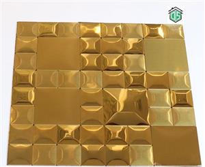 کاشی بین کابینتی طلایی استیل کد Aj4008