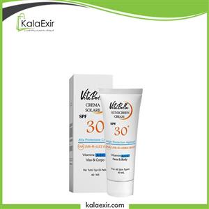 کرم ضد آفتاب ویتابلا SPF50 بی رنگ حجم ۴۰ میلی
