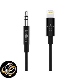 سیم تبدیل لایتنینگ به جک 3.5 میلی‌متری 90cm بلکین مدل Belkin av10172bt03-blk