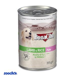 کنسرو توله سگ بوناسیبو با طعم بره و برنج – BonaCibo Pate for Puppies Lamb & Rice